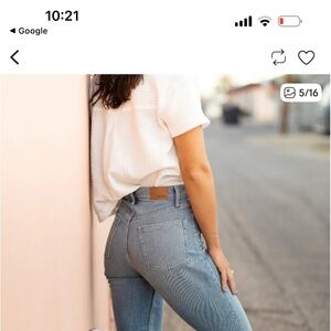 High Rise Women's Jeans - Light Blue